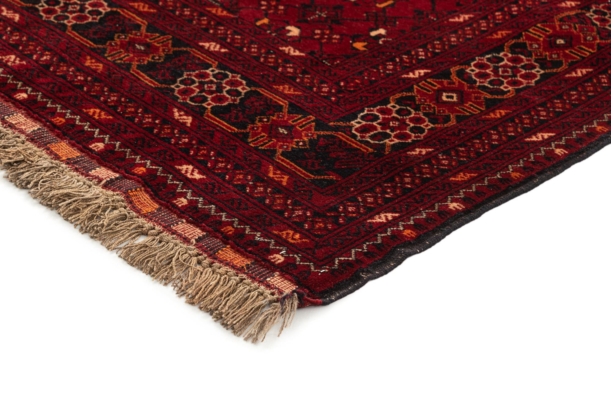 3' 4 x 6' 6 Hand Knotted Afghan Ersari Wool Rug