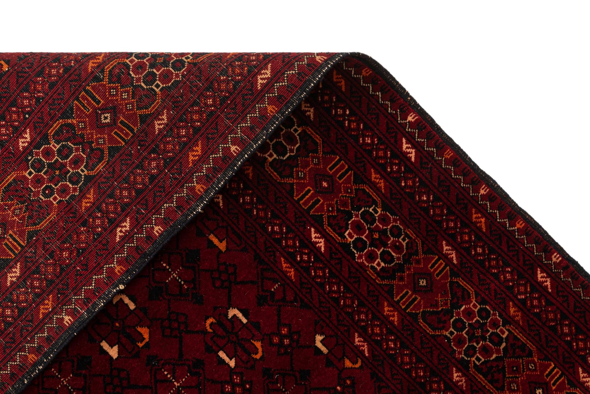 3' 4 x 6' 6 Hand Knotted Afghan Ersari Wool Rug
