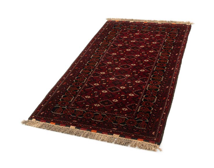 Detail image of 3' 5 x 6' Hand Knotted Afghan Ersari Wool Rug
