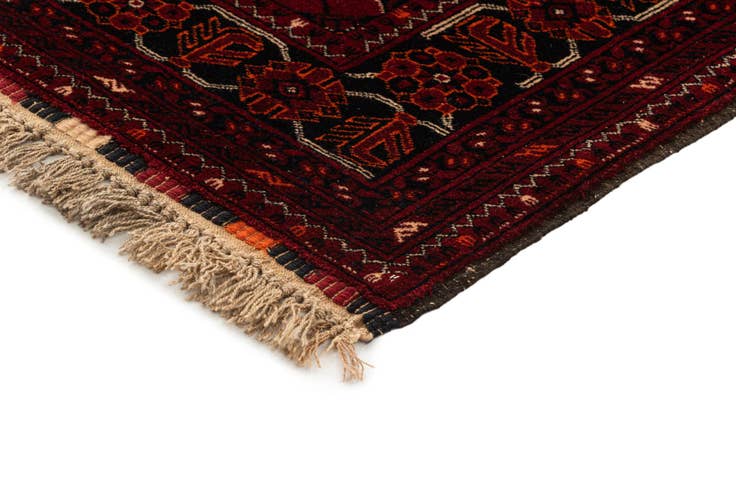 Detail image of 3' 5 x 6' Hand Knotted Afghan Ersari Wool Rug