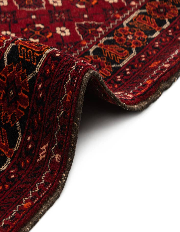 Detail image of 3' 5 x 6'  Hand Knotted Afghan Ersari Wool Rug