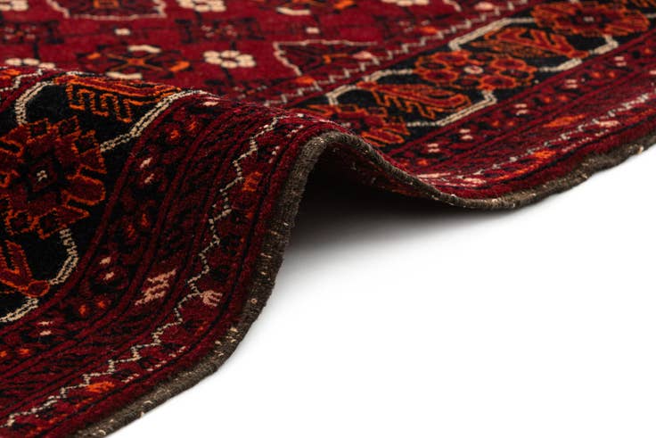 Detail image of 3' 5 x 6' Hand Knotted Afghan Ersari Wool Rug