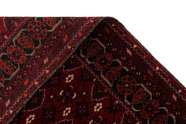 Detail image of 3' 5 x 6' Hand Knotted Afghan Ersari Wool Rug