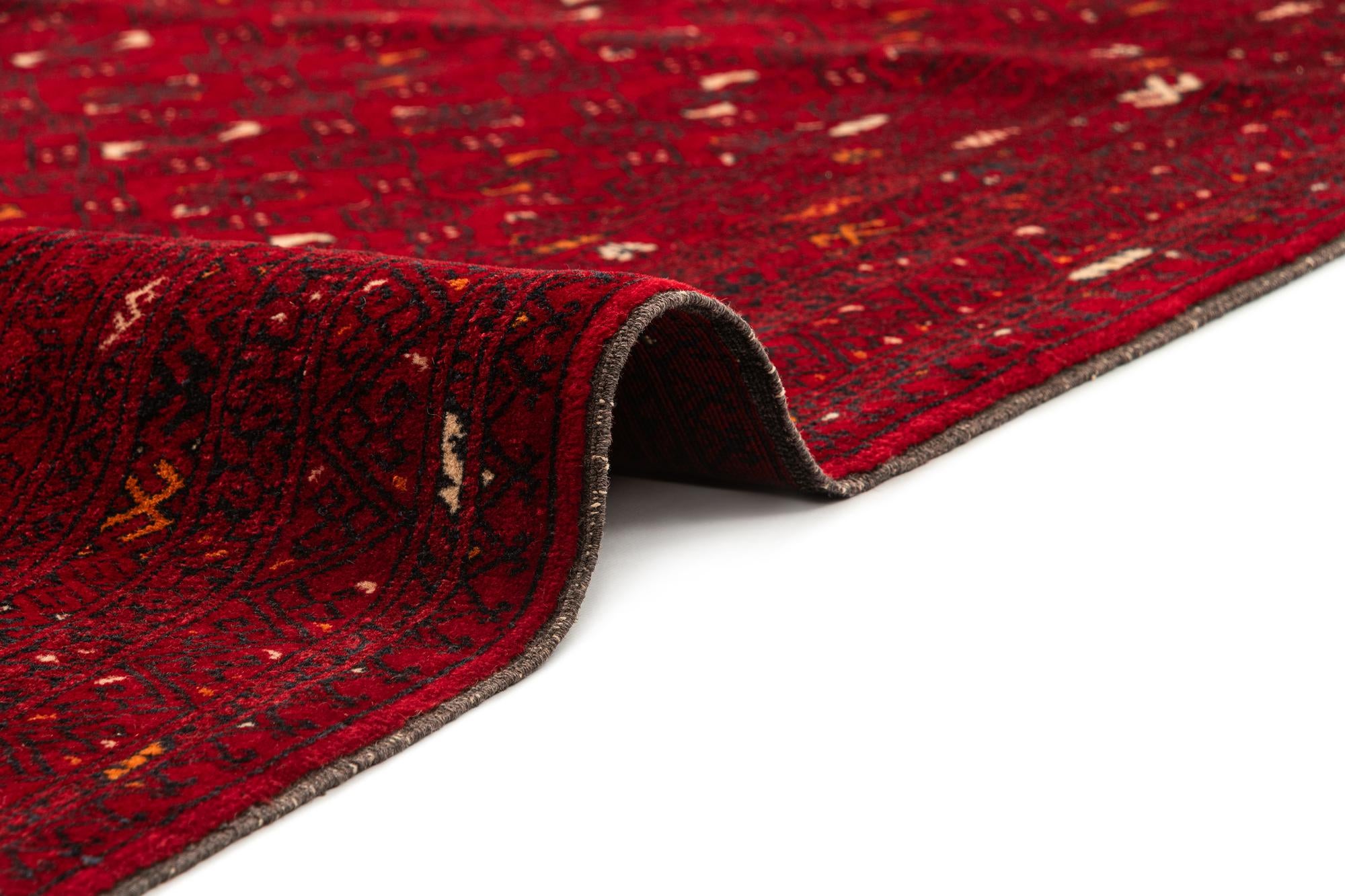 3' 5 x 6' 4 Hand Knotted Afghan Ersari Oriental Wool Rug