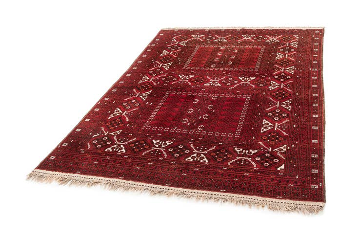 Detail image of 5' 9 x 8' 4 Hand Knotted Afghan Ersari Wool Rug