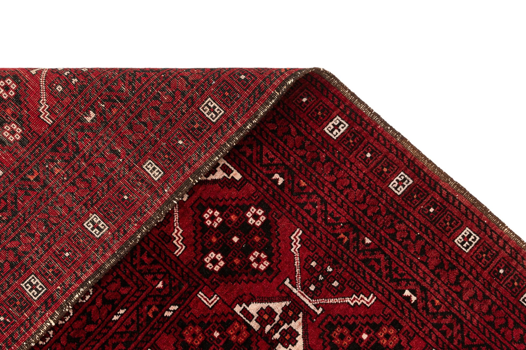 5' 9 x 8' 4 Hand Knotted Afghan Ersari Wool Rug