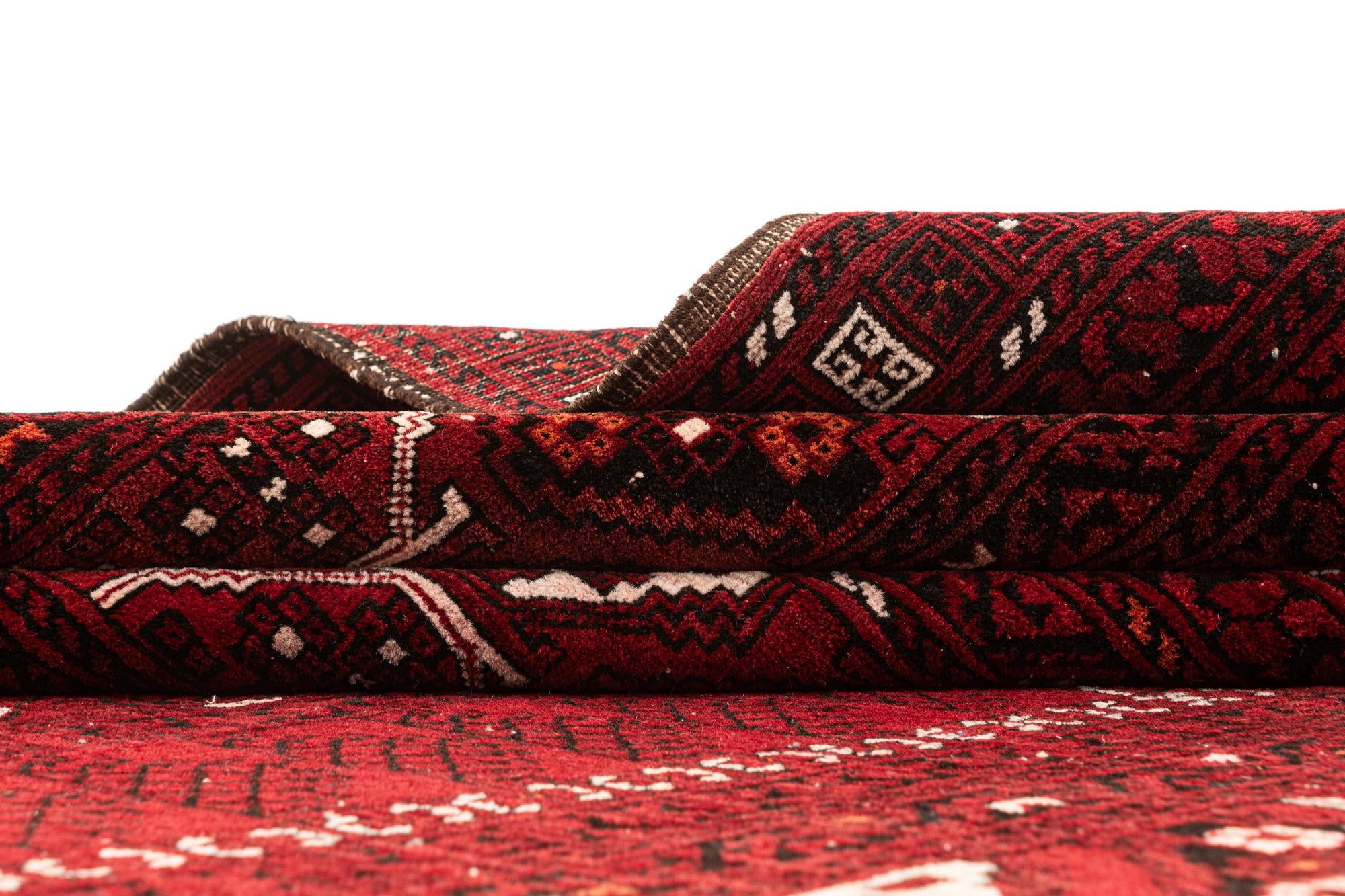 5' 9 x 8' 4 Hand Knotted Afghan Ersari Wool Rug