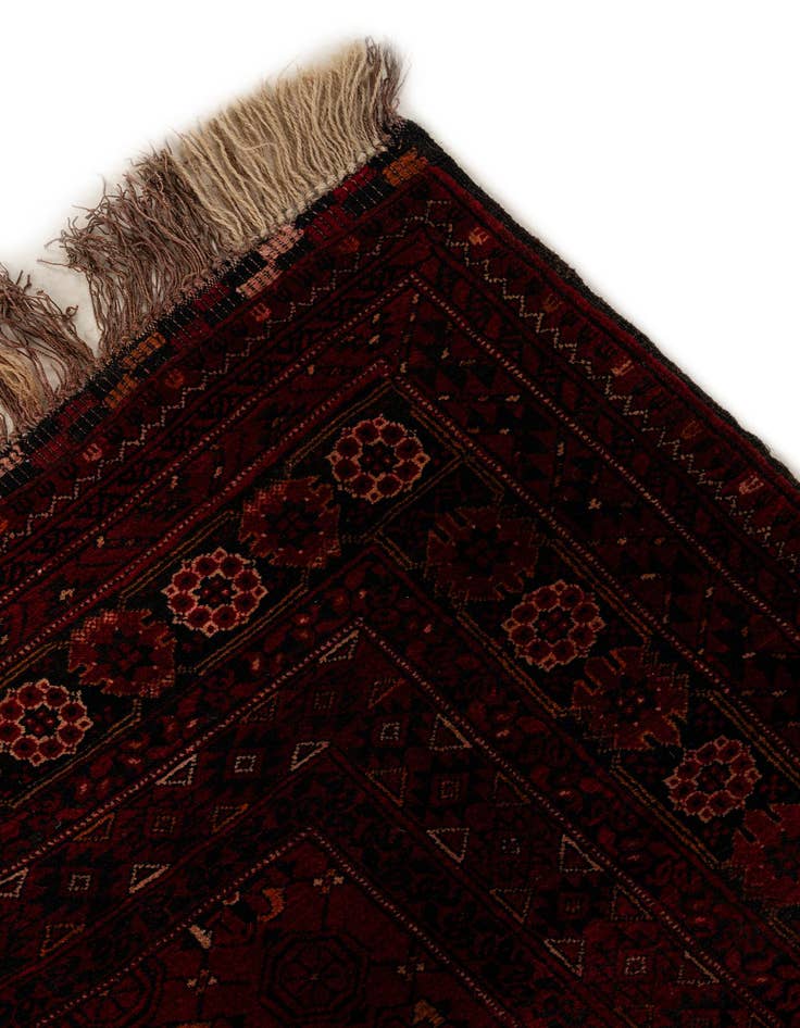 Detail image of 5' 3 x 7' 6  Hand Knotted Afghan Ersari Oriental Wool Rug