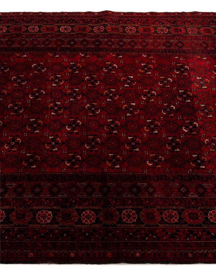Detail image of 5' 3 x 7' 6  Hand Knotted Afghan Ersari Oriental Wool Rug