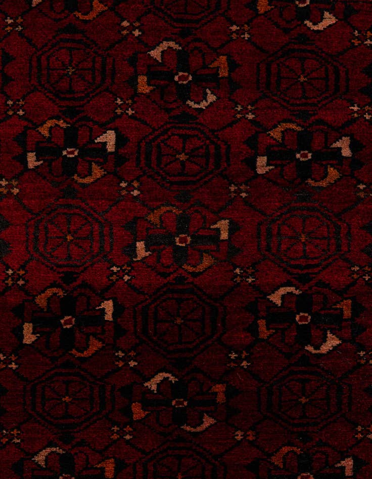 Detail image of 5' 3 x 7' 6  Hand Knotted Afghan Ersari Oriental Wool Rug