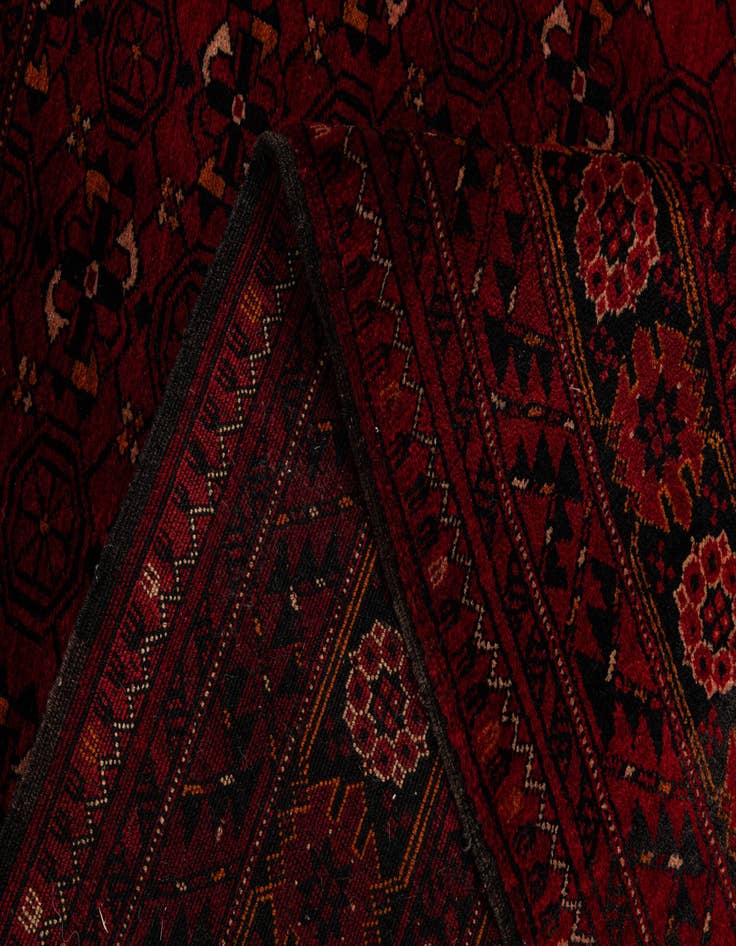 Detail image of 5' 3 x 7' 6  Hand Knotted Afghan Ersari Oriental Wool Rug
