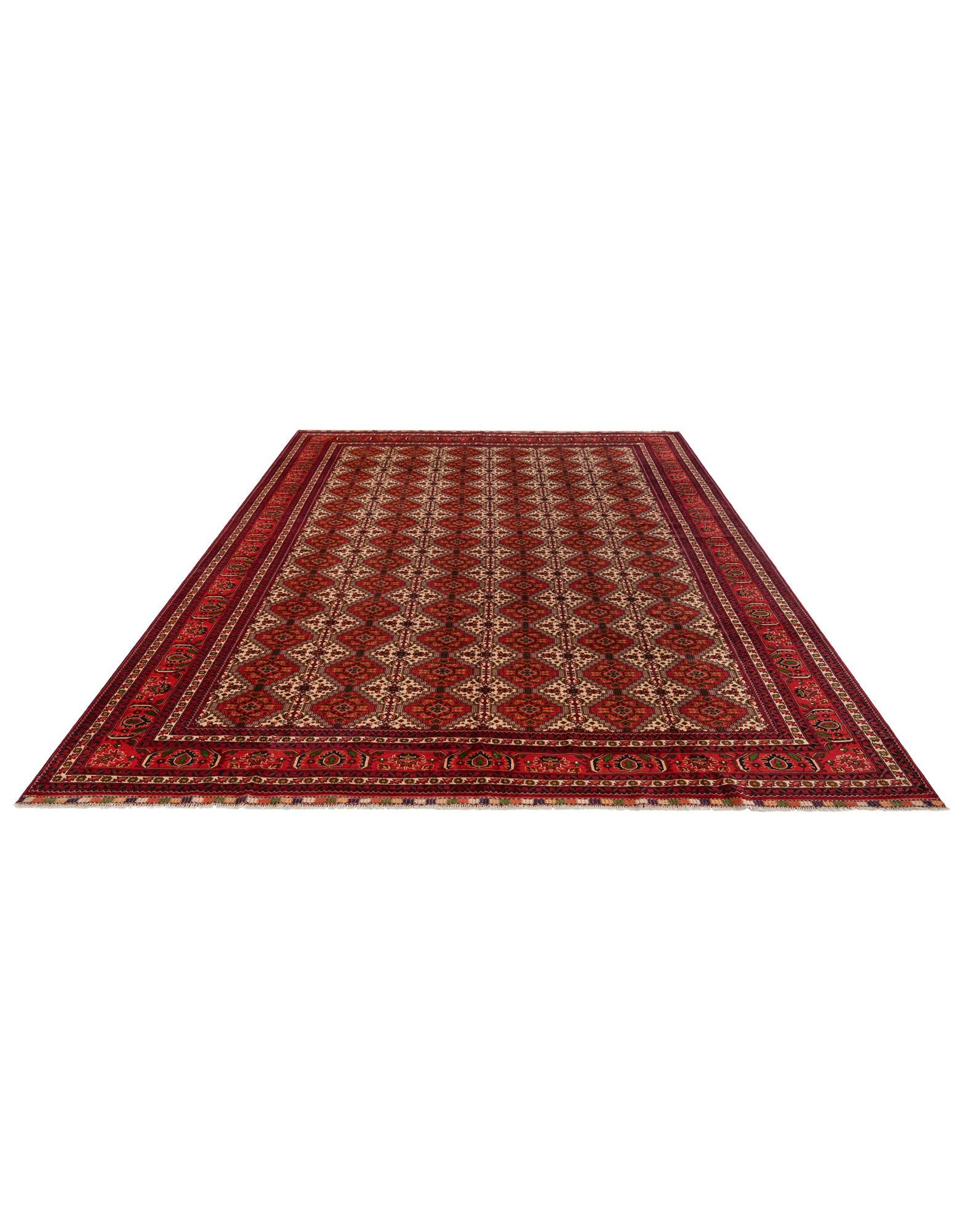 9' 10 x 16' 1 Hand Knotted Afghan Ersari Wool Rug