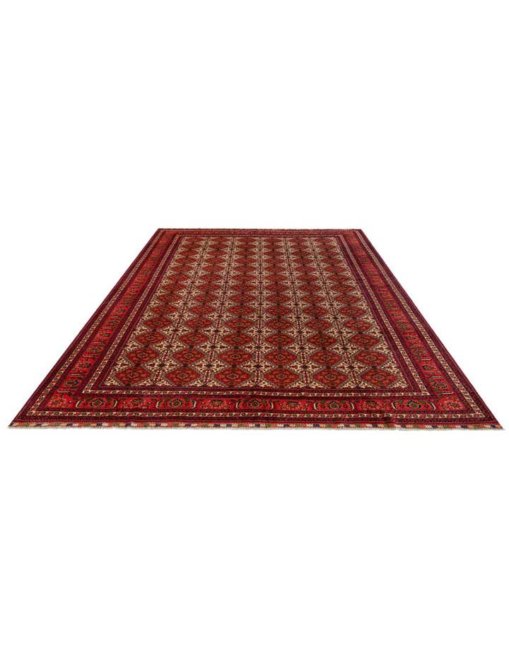 9' 10 x 16' 1 Hand Knotted Afghan Ersari Wool Rug