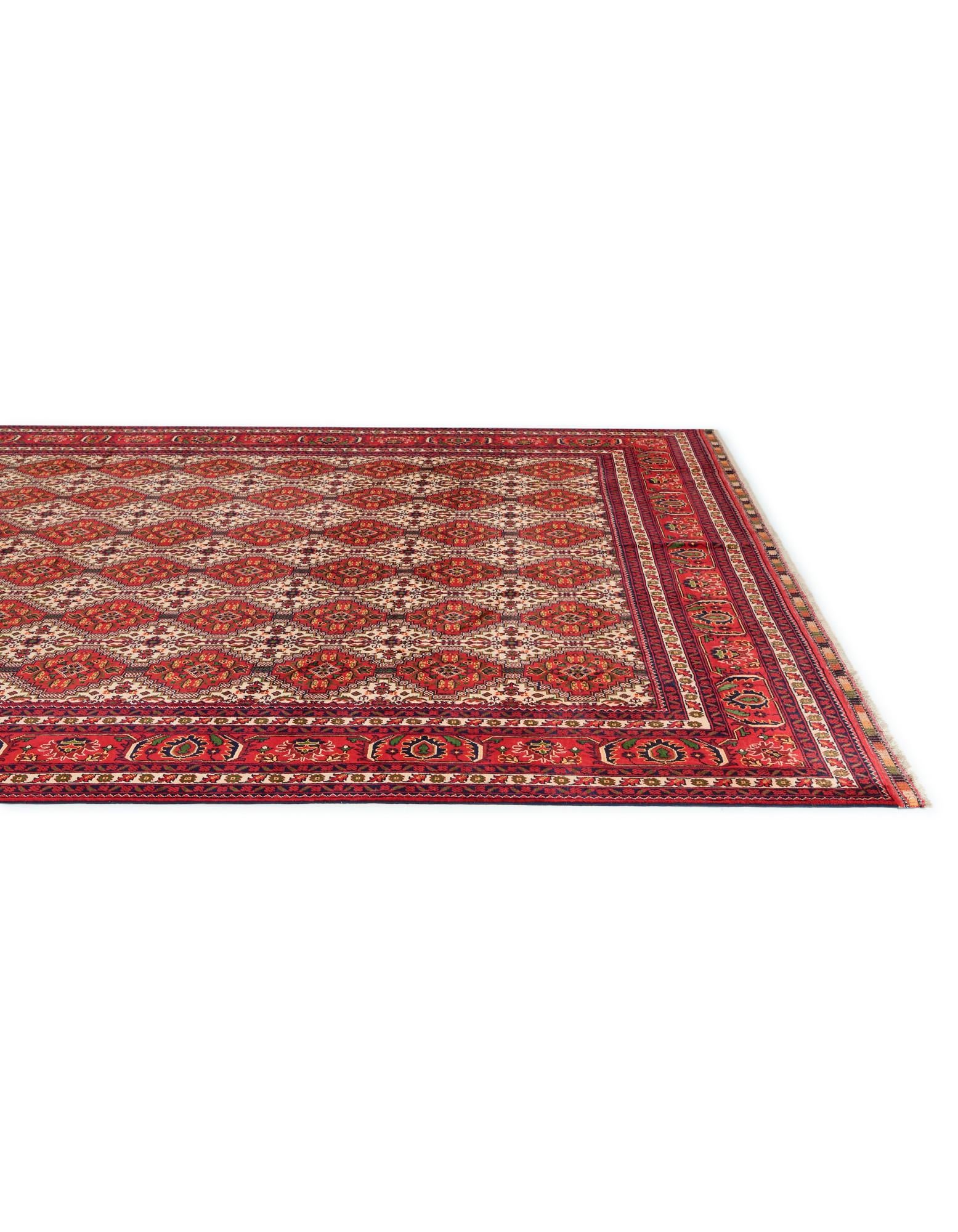 9' 10 x 16' 1 Hand Knotted Afghan Ersari Wool Rug