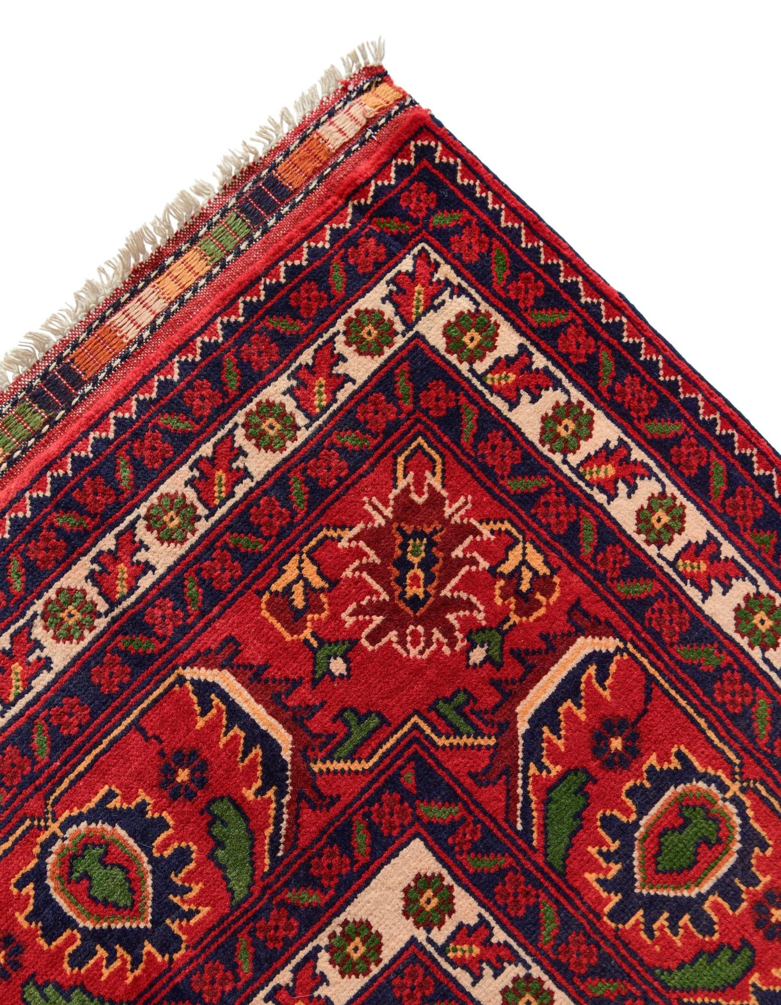 9' 10 x 16' 1 Hand Knotted Afghan Ersari Wool Rug