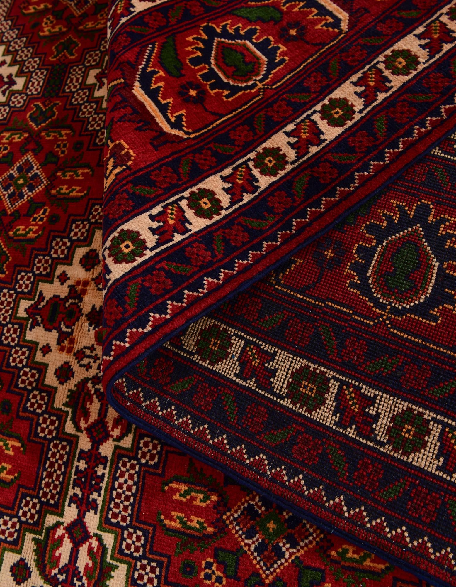 9' 10 x 16' 1 Hand Knotted Afghan Ersari Wool Rug