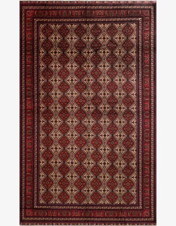 9' 10 x 16' 1 Hand Knotted Afghan Ersari Wool Rug