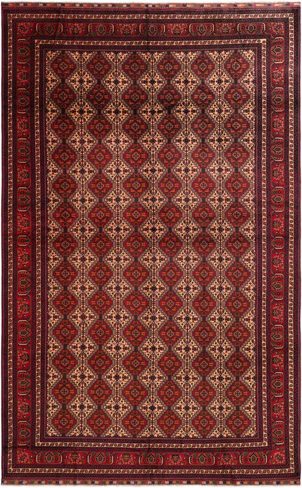 9' 10 x 16' 1 Hand Knotted Afghan Ersari Wool Rug