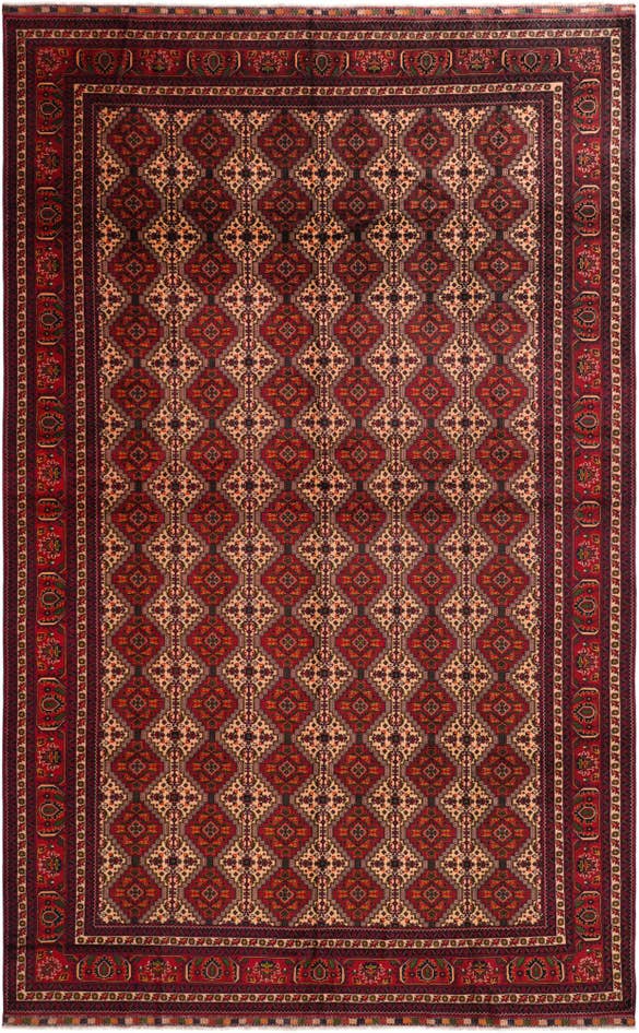 Detail image of 9' 10 x 16' 1 Hand Knotted Afghan Ersari Wool Rug