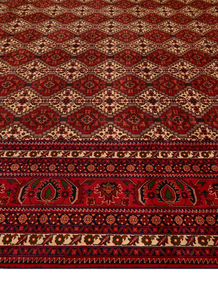 13' 4 x 20' 5 Hand Knotted Afghan Ersari Wool Rug