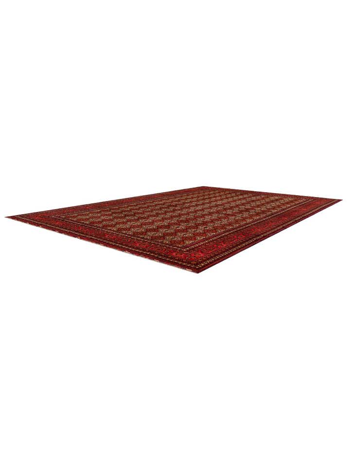 13' 4 x 20' 5 Hand Knotted Afghan Ersari Wool Rug