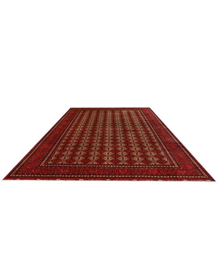 13' 4 x 20' 5 Hand Knotted Afghan Ersari Wool Rug