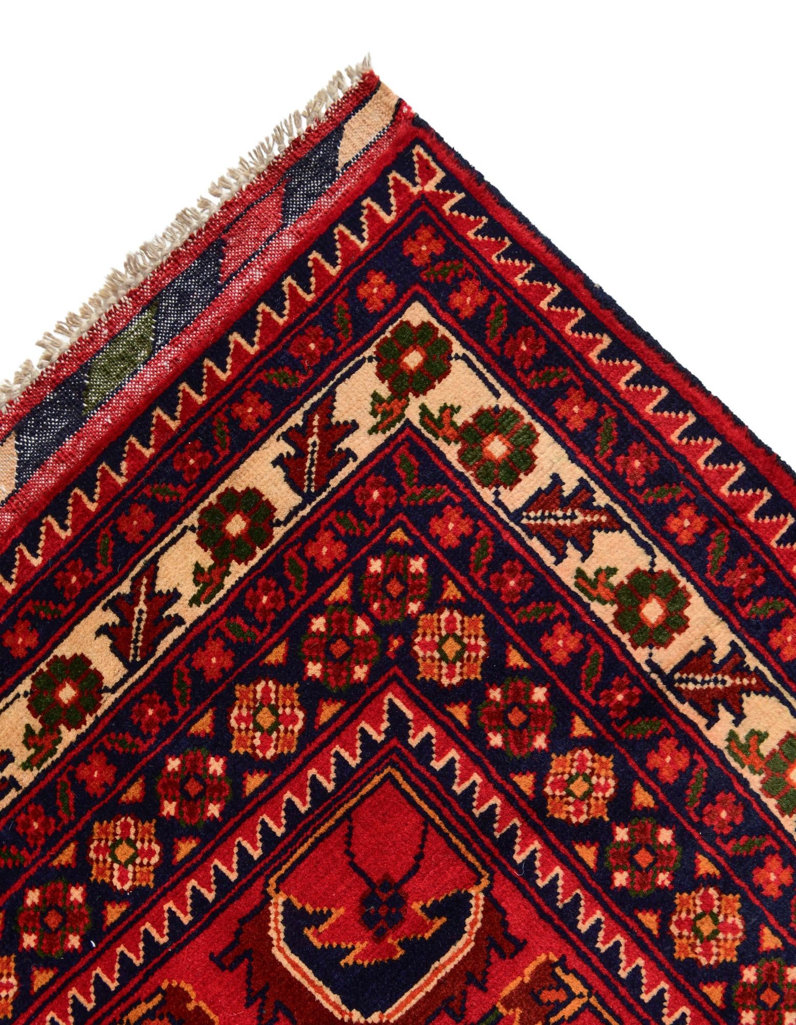 13' 4 x 20' 5 Hand Knotted Afghan Ersari Wool Rug