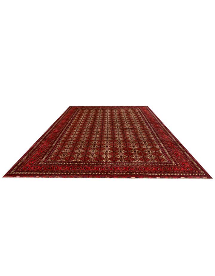 13' 4 x 20' 5 Hand Knotted Afghan Ersari Wool Rug