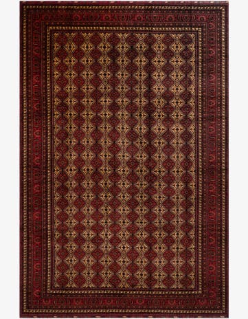 13' 4 x 20' 5 Hand Knotted Afghan Ersari Wool Rug