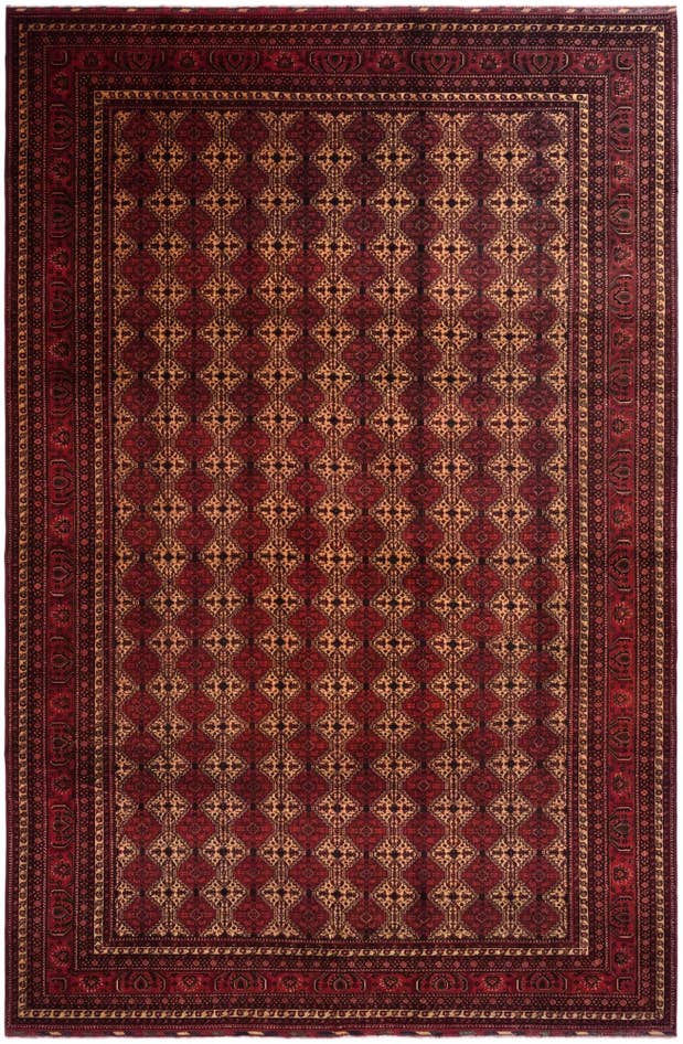 Detail image of 13' 4 x 20' 5 Hand Knotted Afghan Ersari Wool Rug