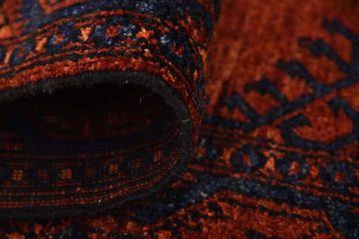 3' 5 x 4' 11 Hand Knotted Afghan Ersari Oriental Rug
