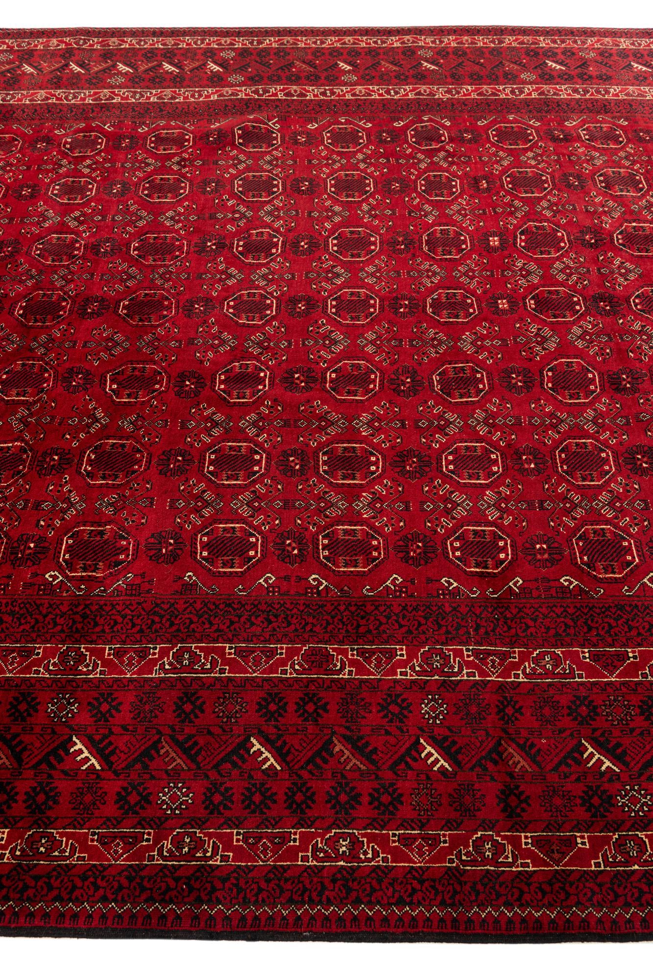 245cm x 345cm anudado a mano Afghan Ersari Alfombra