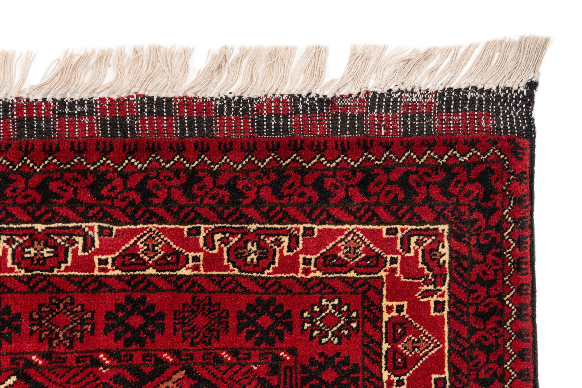 245cm x 345cm anudado a mano Afghan Ersari Alfombra
