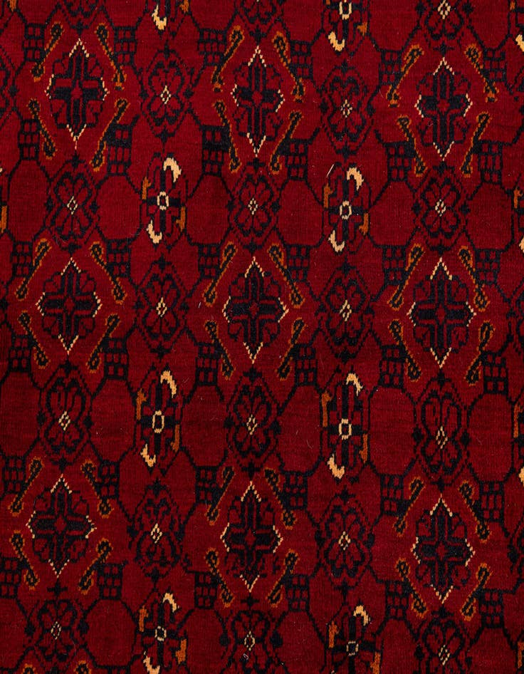 Detail image of 8' x 10' 10  Hand Knotted Afghan Ersari Rug