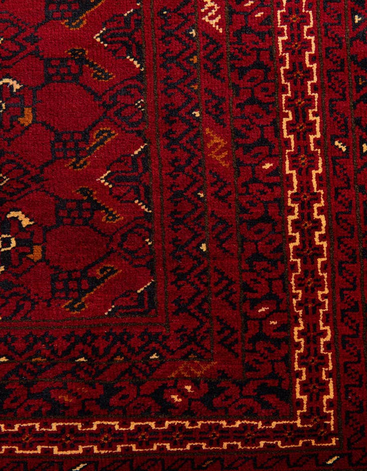 Detail image of 8' x 10' 10  Hand Knotted Afghan Ersari Rug