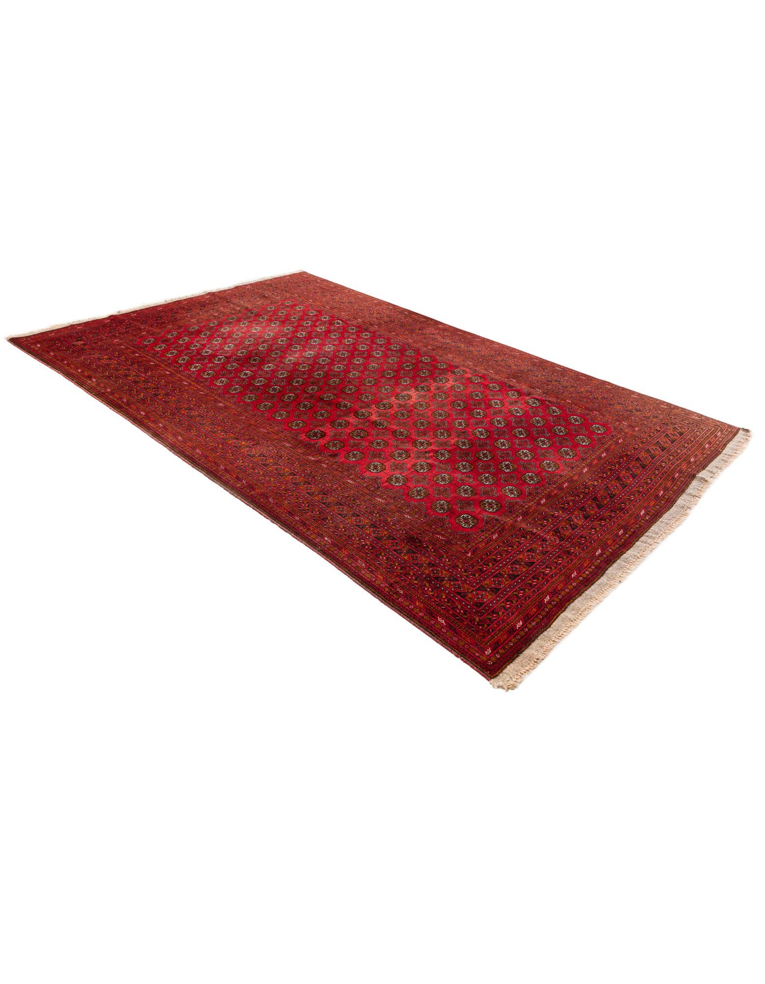6' 7 x 9' 10 Hand Knotted Afghan Ersari Wool Rug
