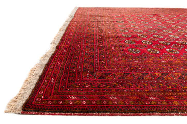 6' 7 x 9' 10 Hand Knotted Afghan Ersari Wool Rug