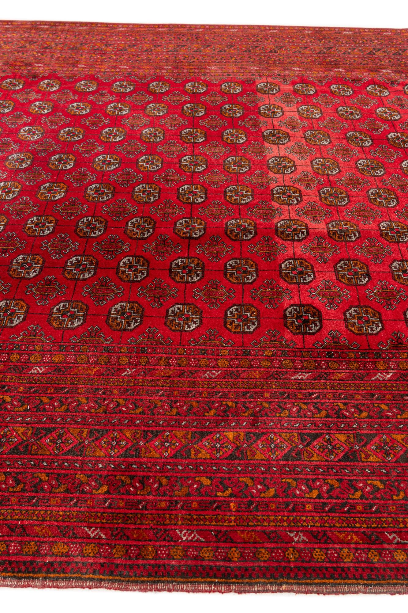 6' 7 x 9' 10 Hand Knotted Afghan Ersari Wool Rug