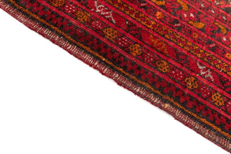 Detail image of 6' 7 x 9' 10 Hand Knotted Afghan Ersari Wool Rug