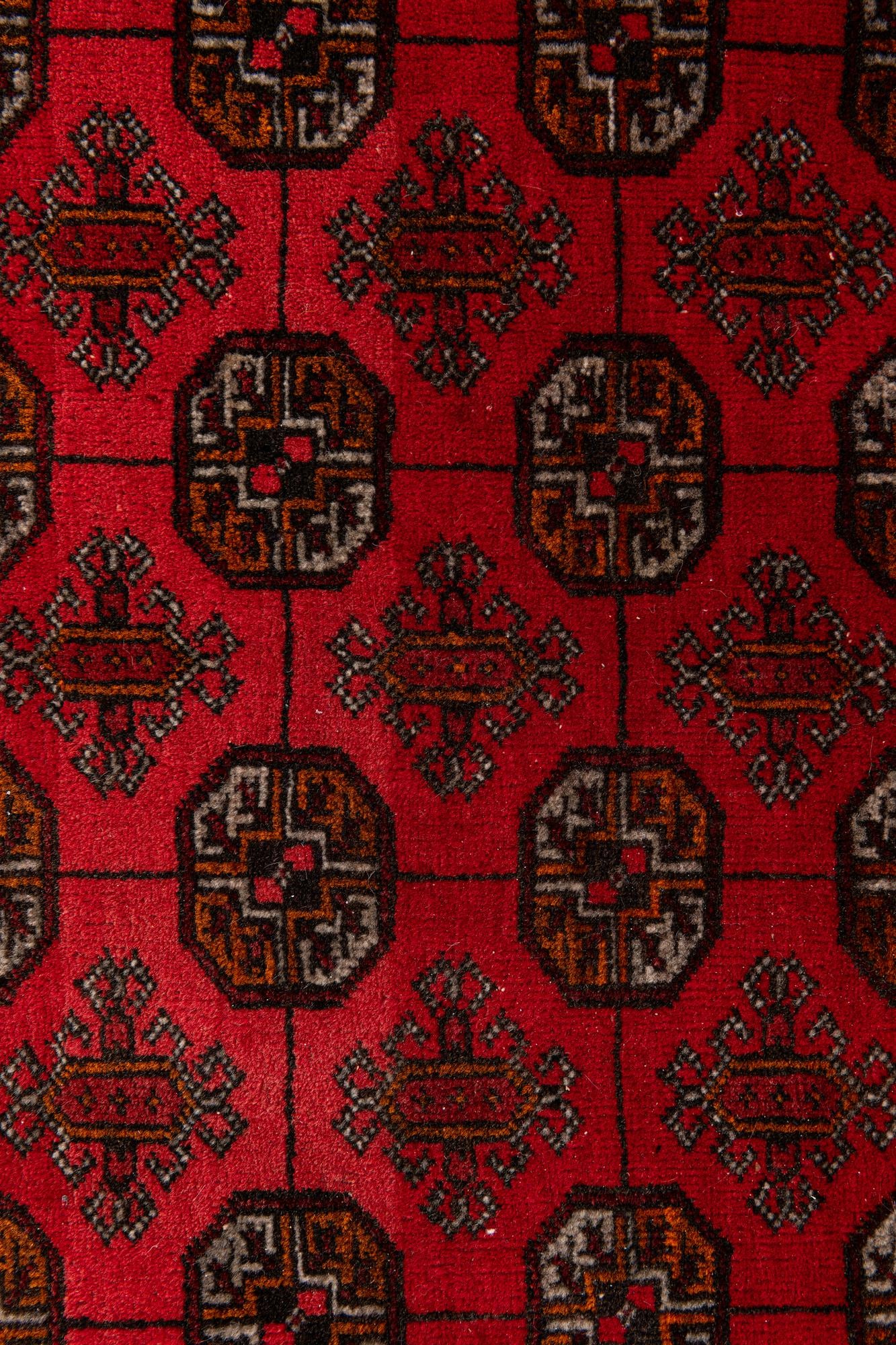 6' 7 x 9' 10 Hand Knotted Afghan Ersari Wool Rug