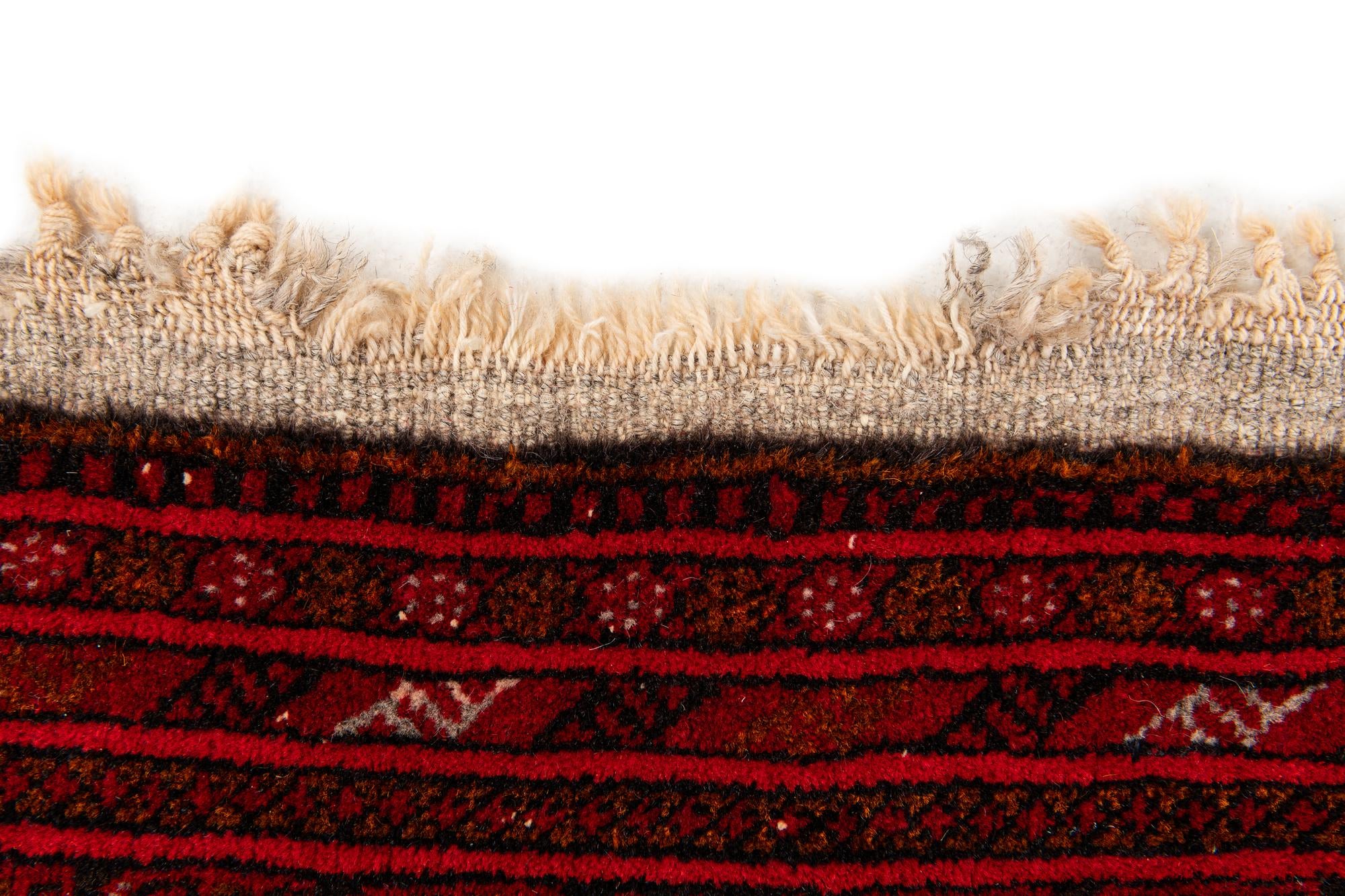6' 7 x 9' 10 Hand Knotted Afghan Ersari Wool Rug