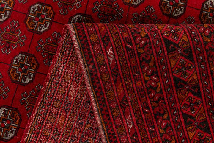 6' 7 x 9' 10 Hand Knotted Afghan Ersari Wool Rug