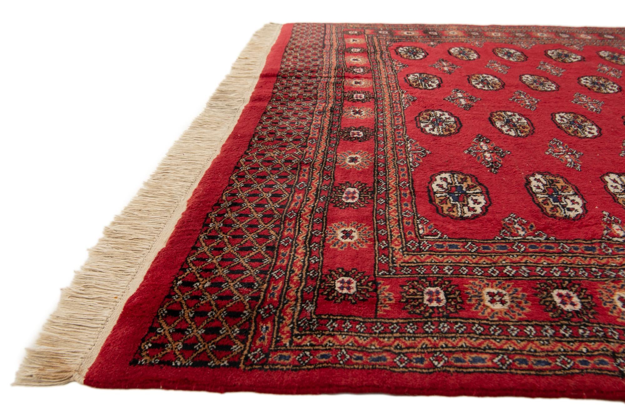 6' 1 x 9' 1 Hand Knotted Afghan Ersari Wool Rug