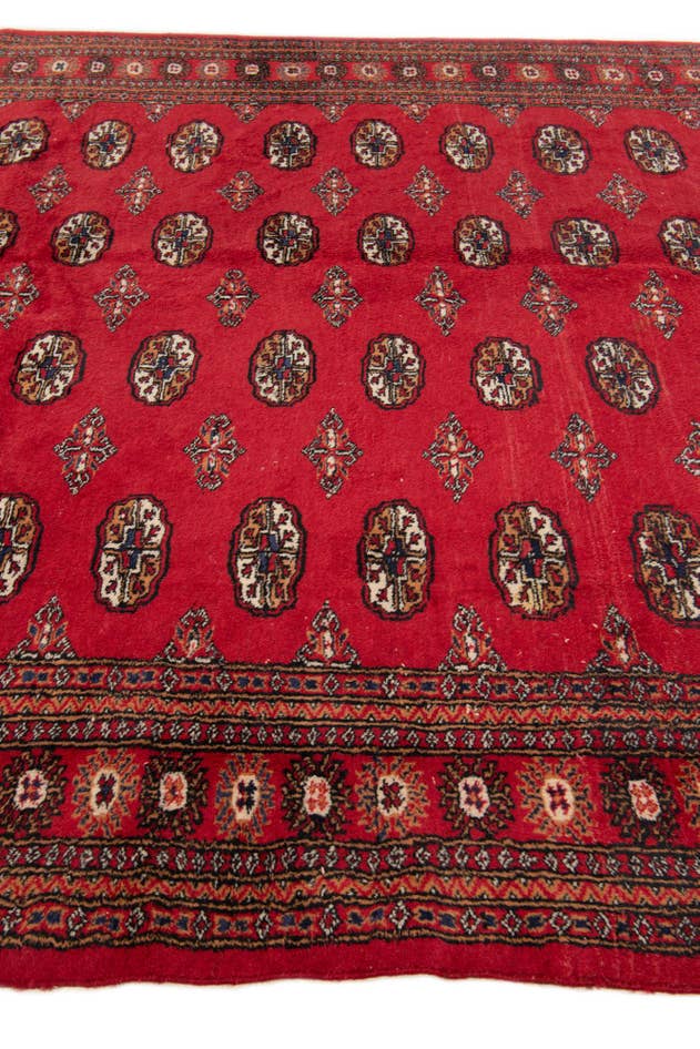 Detail image of 6' 1 x 9' 1 Hand Knotted Afghan Ersari Wool Rug
