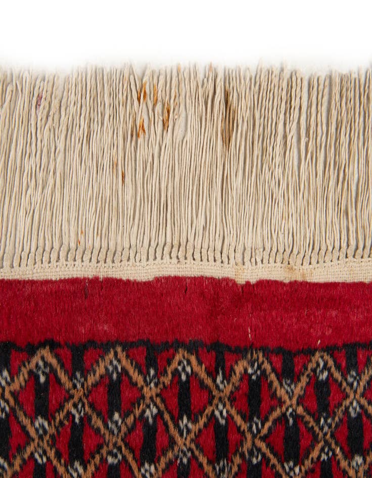 Detail image of 6' 1 x 9' 1  Hand Knotted Afghan Ersari Wool Rug