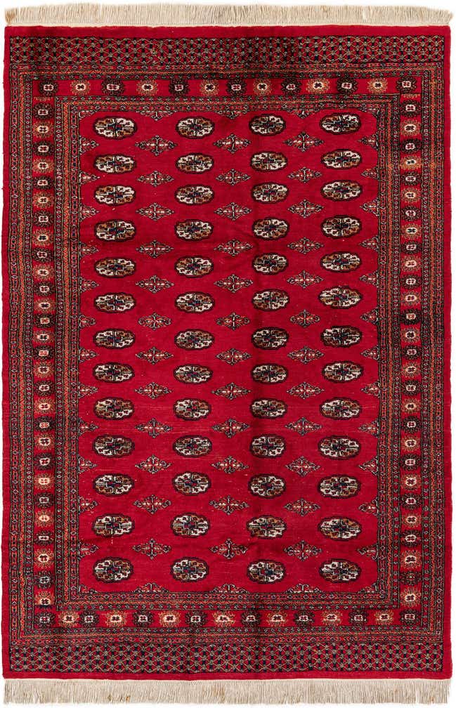 6' 1 x 9' 1 Hand Knotted Afghan Ersari Wool Rug