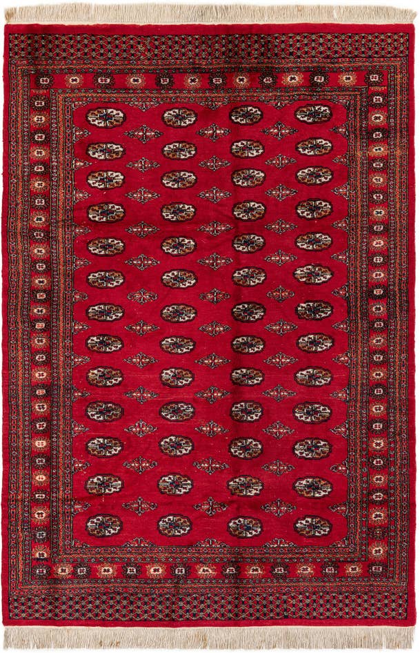 Detail image of 6' 1 x 9' 1 Hand Knotted Afghan Ersari Wool Rug