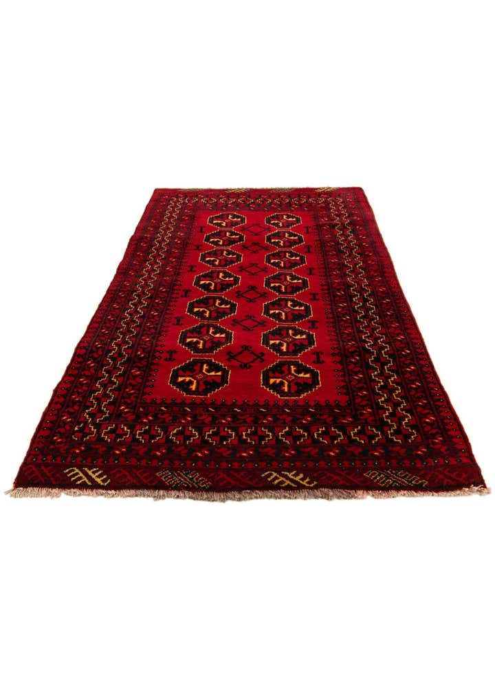 3' 5 x 6' 1 Hand Knotted Afghan Ersari Wool Rug