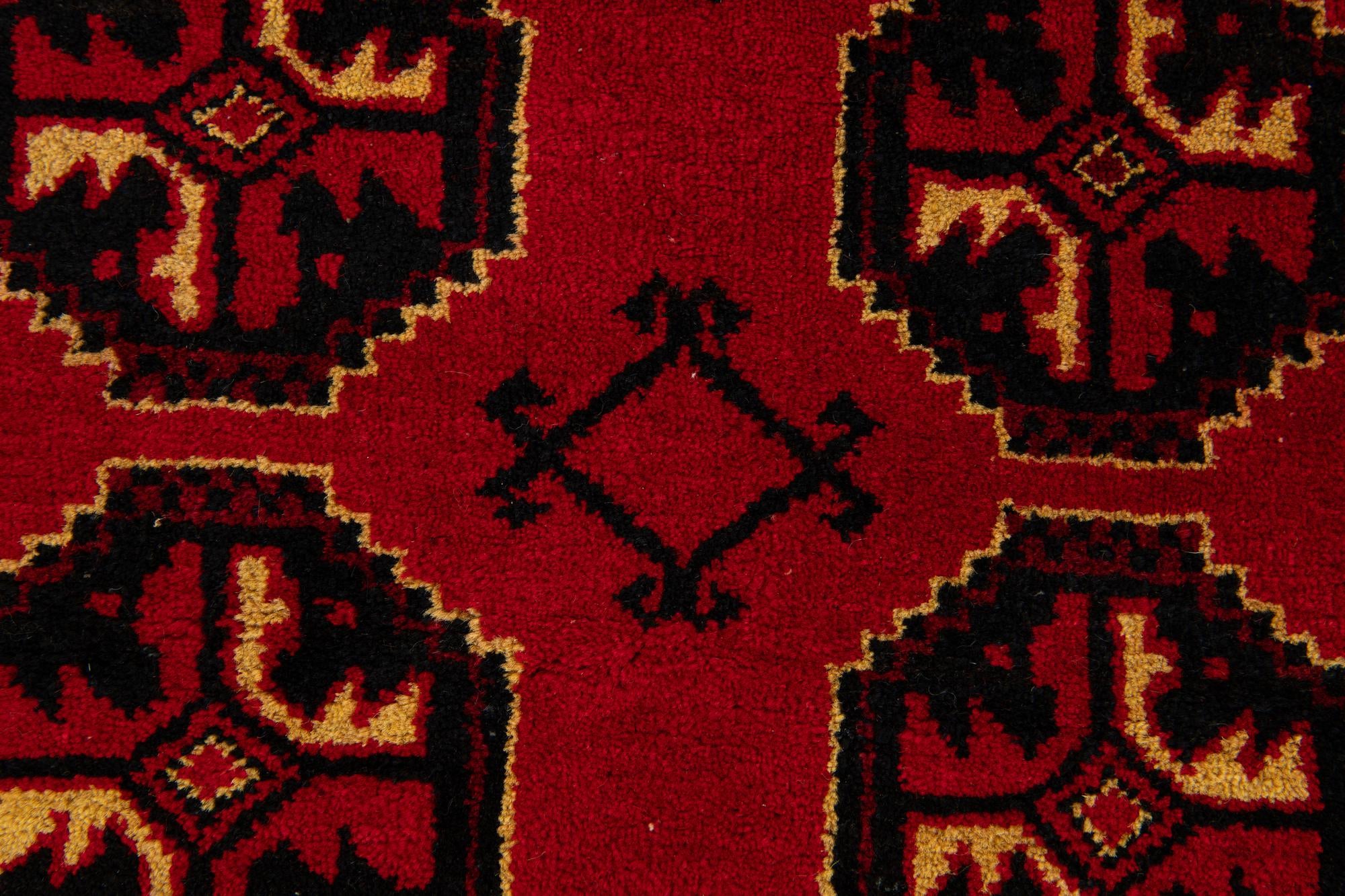 3' 5 x 6' 1 Hand Knotted Afghan Ersari Wool Rug