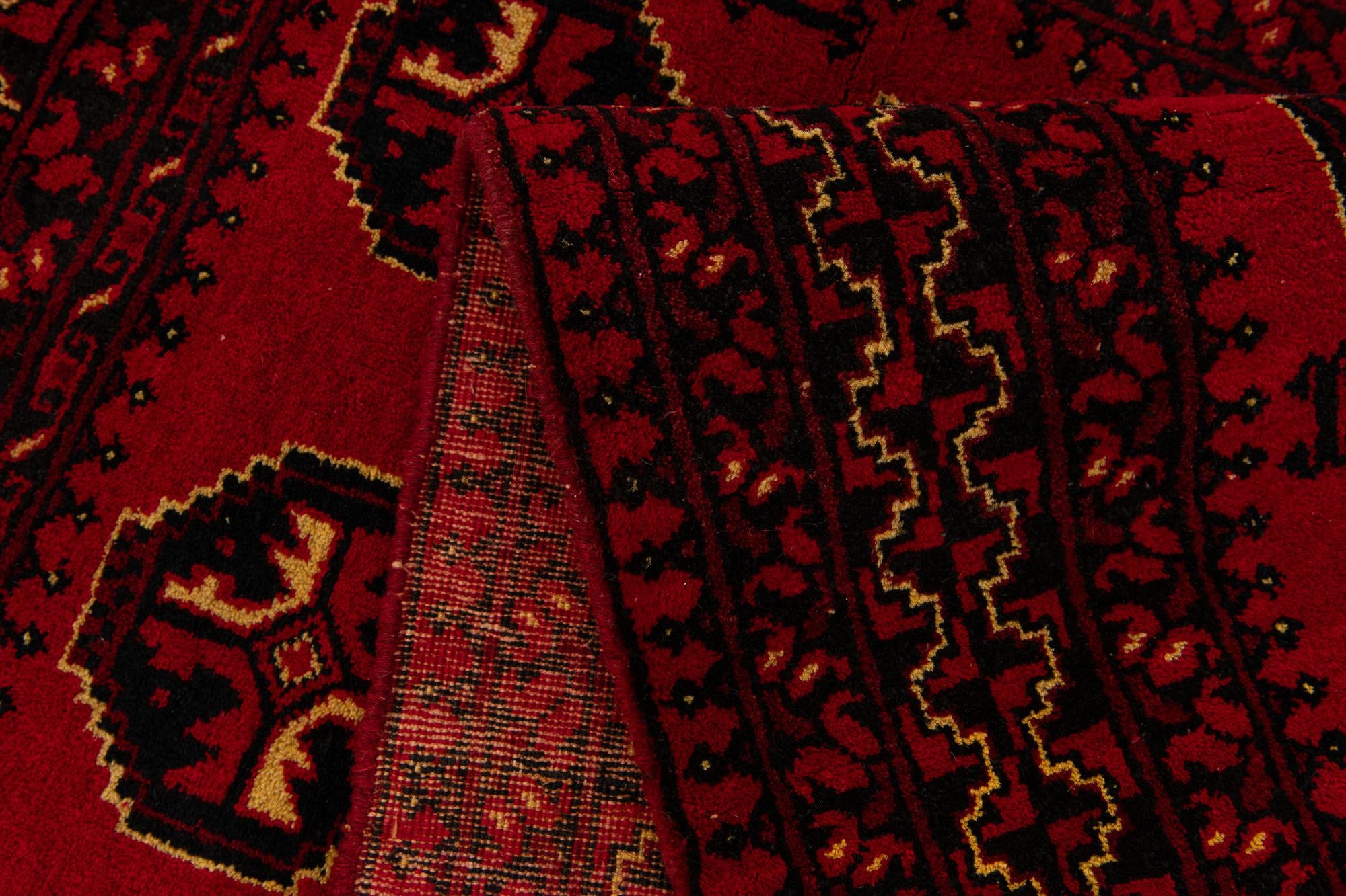 3' 5 x 6' 1 Hand Knotted Afghan Ersari Wool Rug
